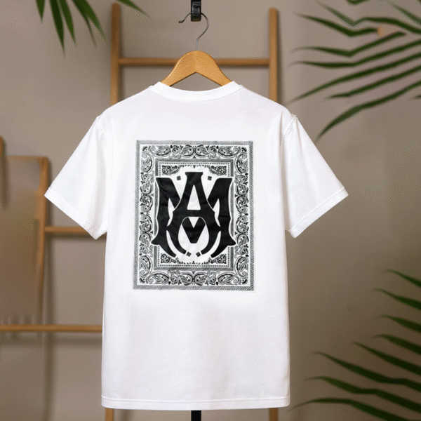 Amiri Monochrome Graphic Drop-Shoulder T-Shirt - Image 3