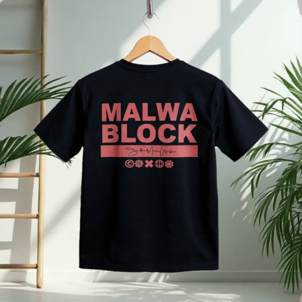 Malwa Block Graphic Drop-Shoulder T-Shirt - Image 4